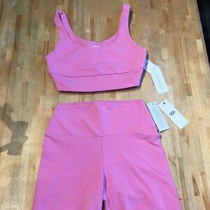 UGG Zayley Bralette & Rilynn Biker Short Set Pink Size Small